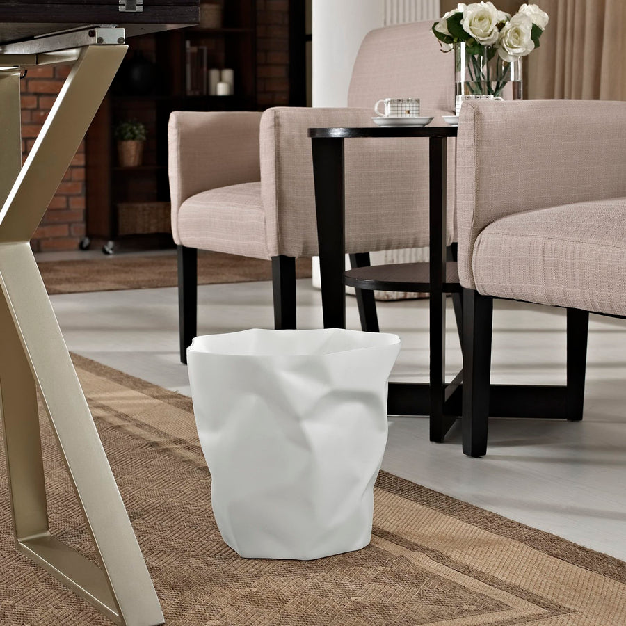 Trujillo Trash Bin in White