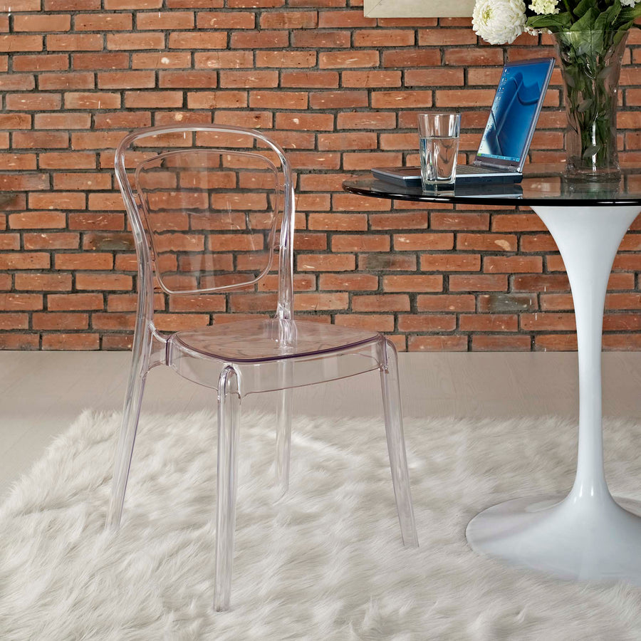 Saskia Dining Side Chair in Clear