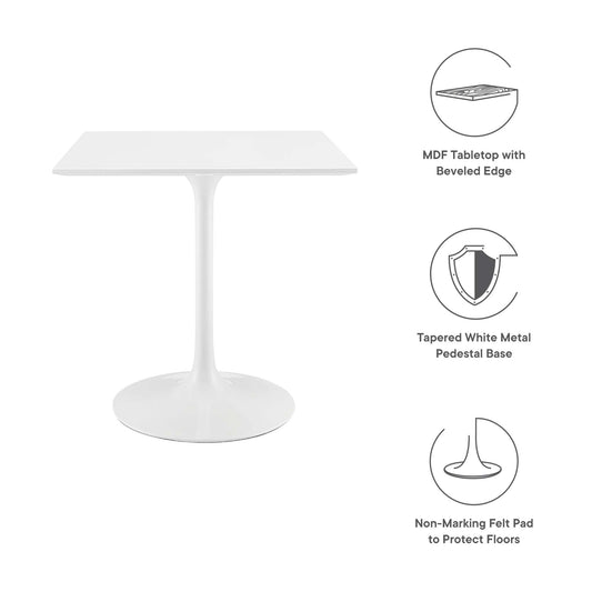 Lippa 28" Square Wood Dining Table by Furniture For America