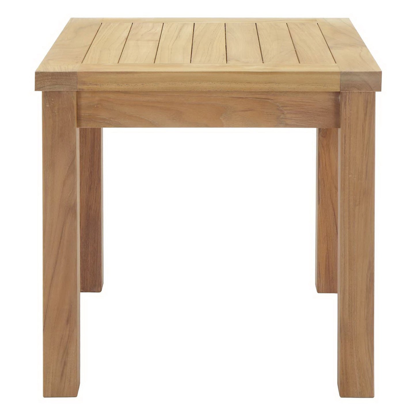 Cove Outdoor Patio Teak Side Table in Natural