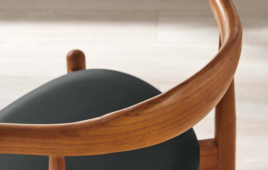 Chenin Dining Side Chairs Set of 4 in Dark Walnut Black