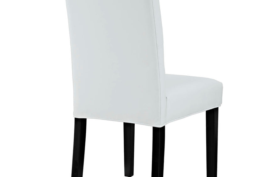 Heather Dining Vinyl Side Chair in White