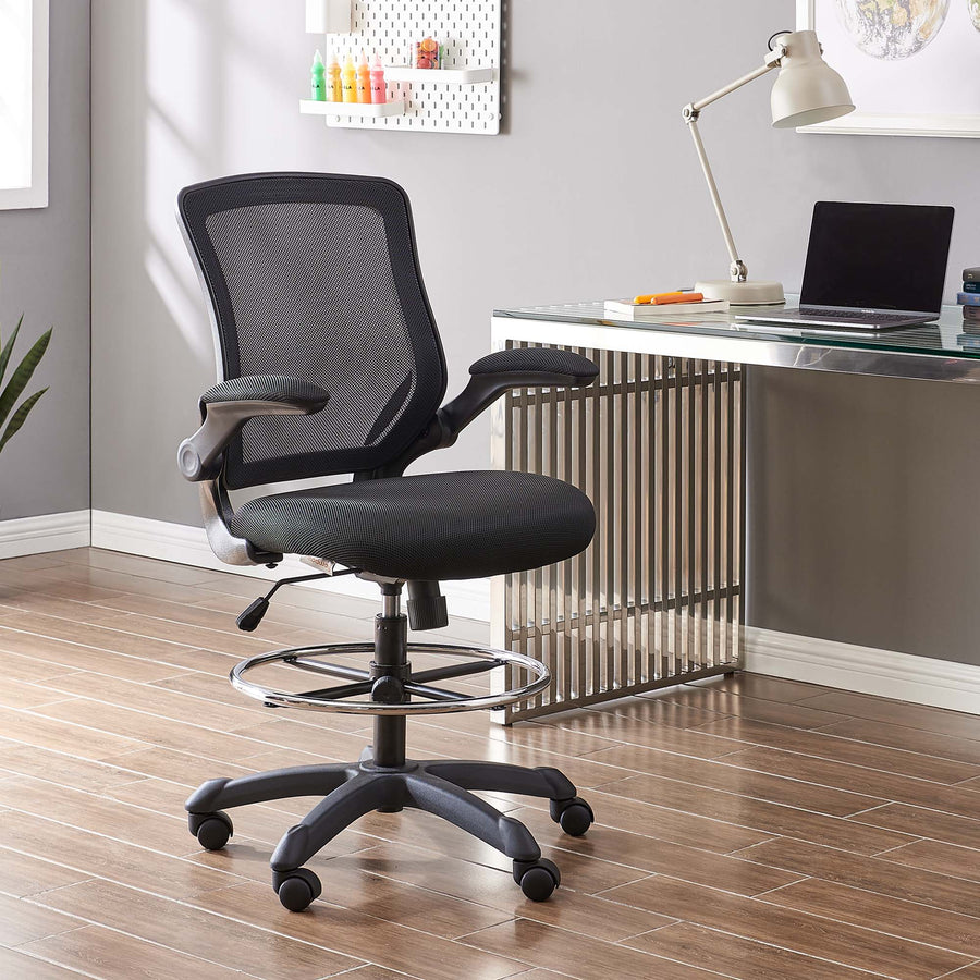 Greer Drafting Chair in Black