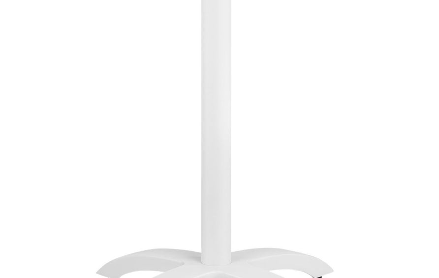 Marin 28" Outdoor Patio Dining Table in White Light Gray