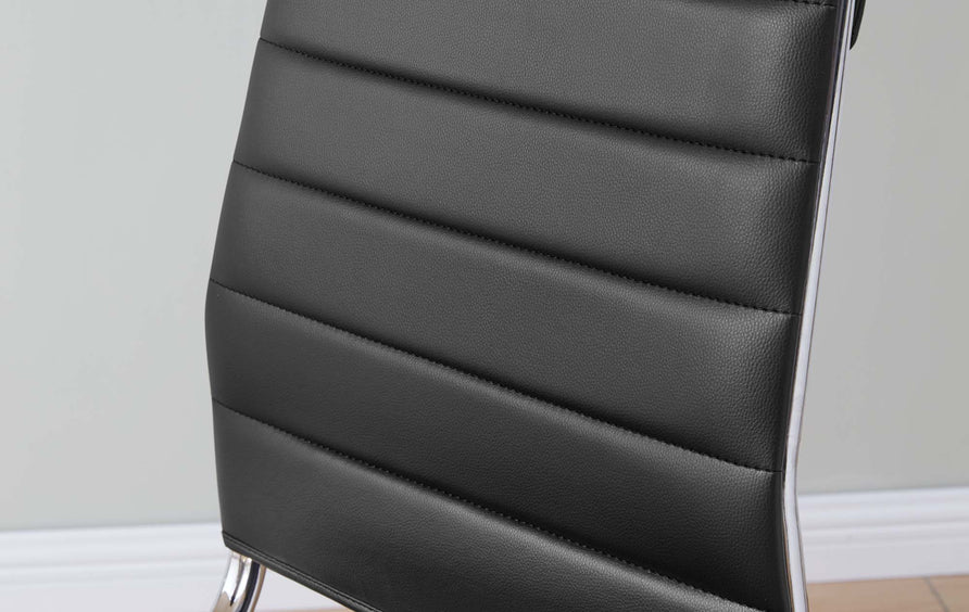 Vanilla Armless Mid Back Office Chair in Black