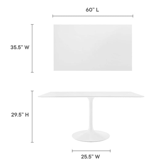 Lippa 60" Rectangle Wood Dining Table by Furniture For America