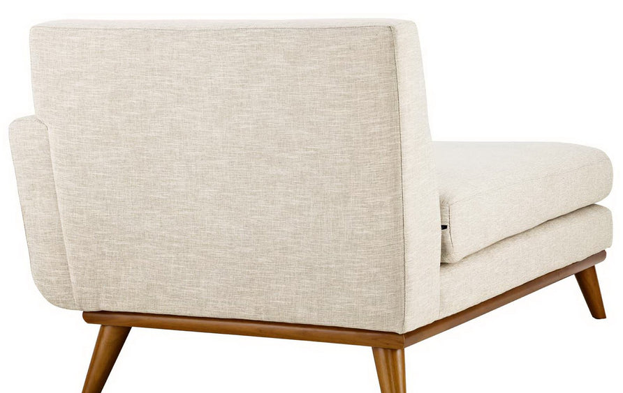 Flint Right-Facing Upholstered Fabric Chaise in Beige