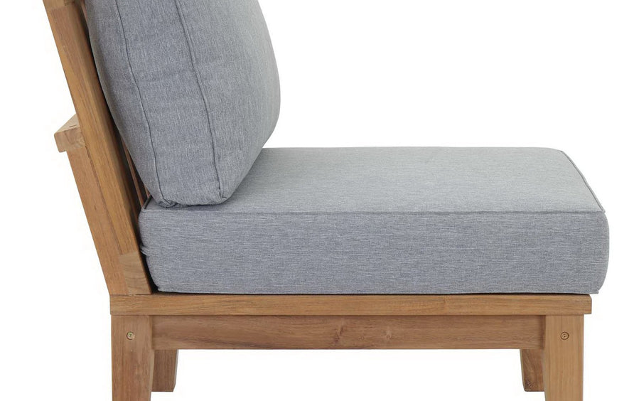 Cove 2 Piece Outdoor Patio Teak Set in Natural Gray