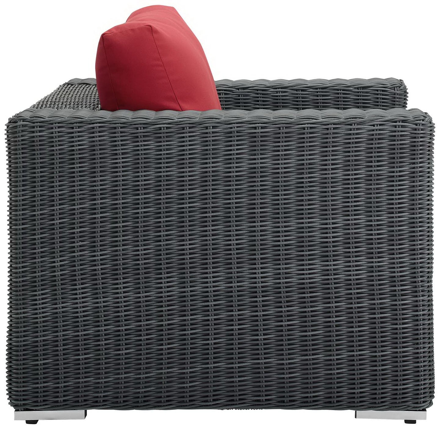 Field Outdoor Patio Fabric Sunbrella® Armchair in Canvas Red