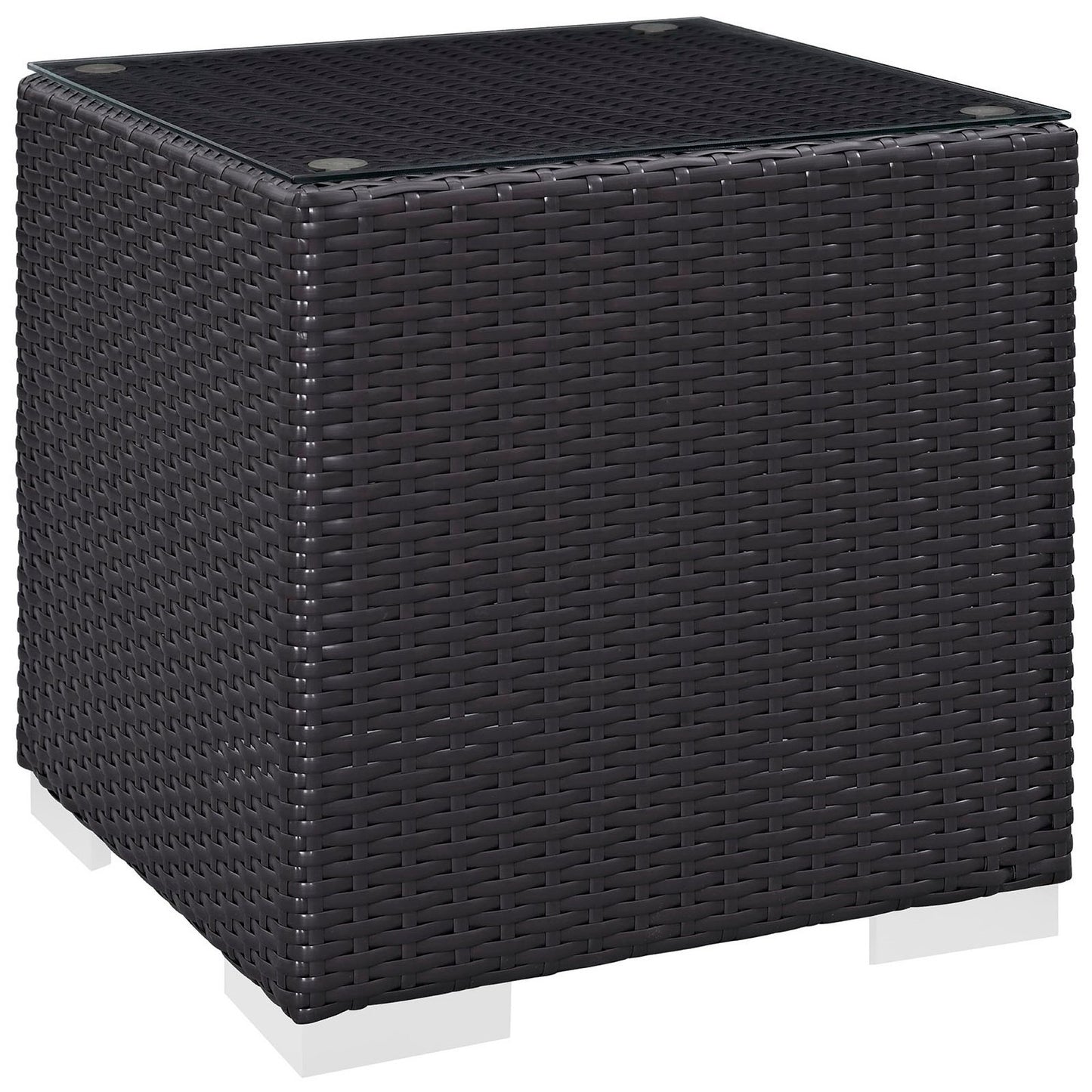 Sienna Outdoor Patio Side Table in Espresso