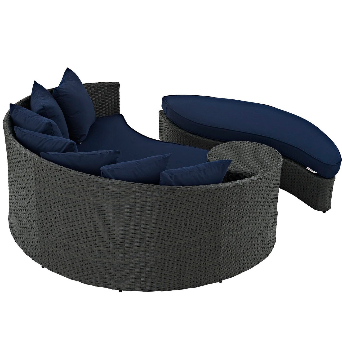 Pewter Outdoor Patio Sunbrella® Daybed in Canvas Navy