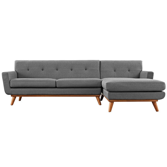 Engage Right-Facing Upholstered Fabric Sectional Sofa by Furniture for America