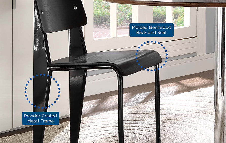 Eluned Dining Side Chair in Black Black