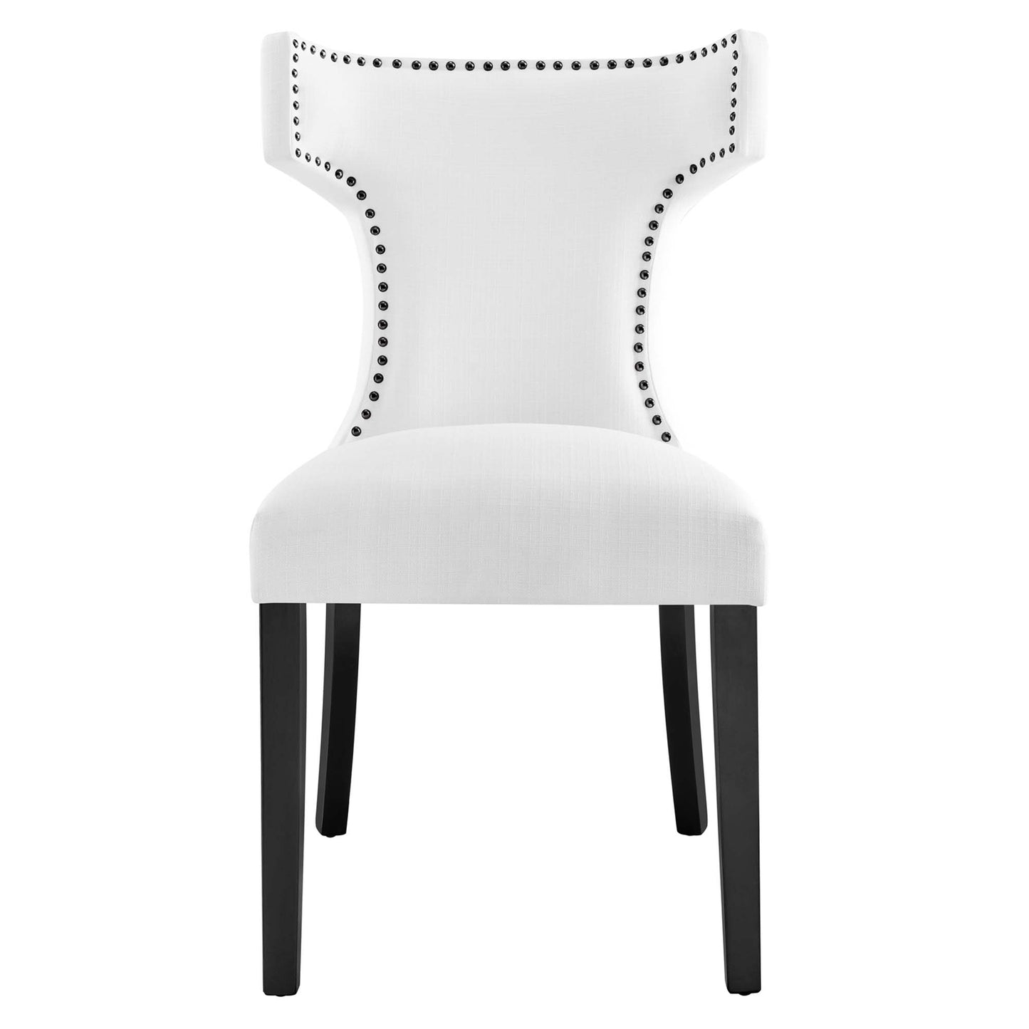 Spire Fabric Dining Chair in White