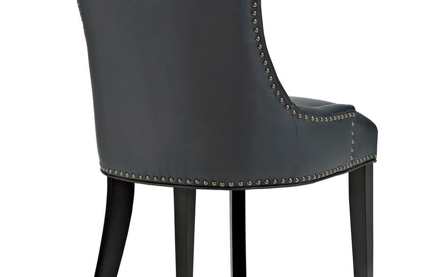 Vista Vegan Leather Dining Chair in Black