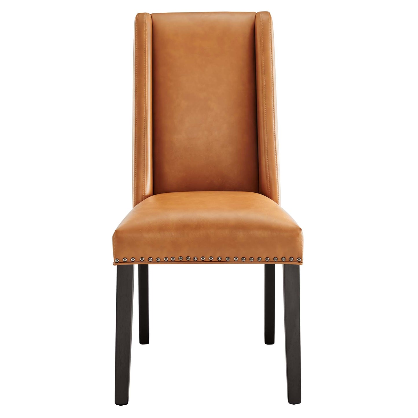 Lyra Vegan Leather Dining Chair in Tan