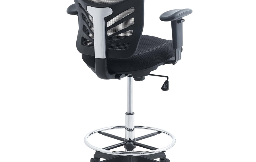 Raffia Drafting Chair in Black
