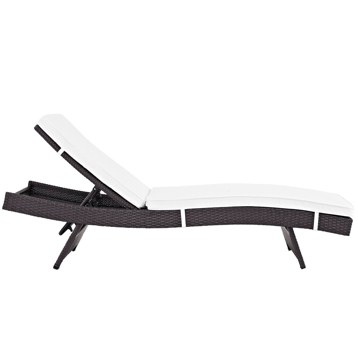 Sienna Outdoor Patio Chaise Set of 6 in Espresso White