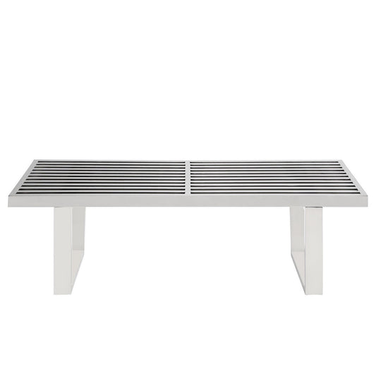 Sauna 4' Stainless Steel Bench by Furniture For America