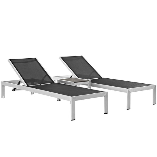 Shore 3 Piece Outdoor Patio Aluminum Set by Furniture For America