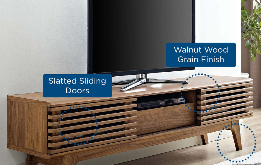 Vera 59" TV Stand in Walnut