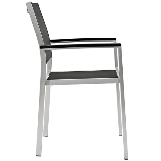 Shore Outdoor Patio Aluminum Dining Chair Set of 2 by Furniture For America