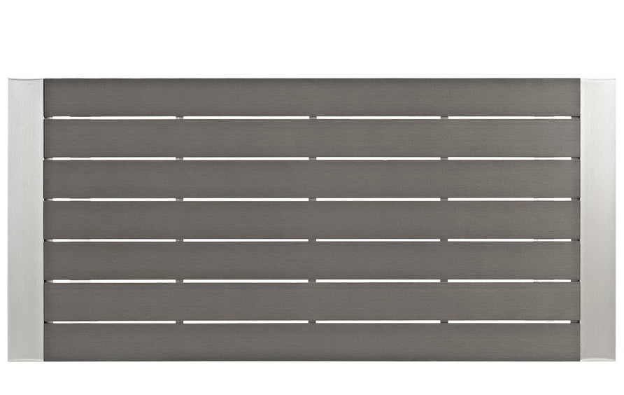 Marlow 7 Piece Outdoor Patio Aluminum Dining Set in Silver Gray