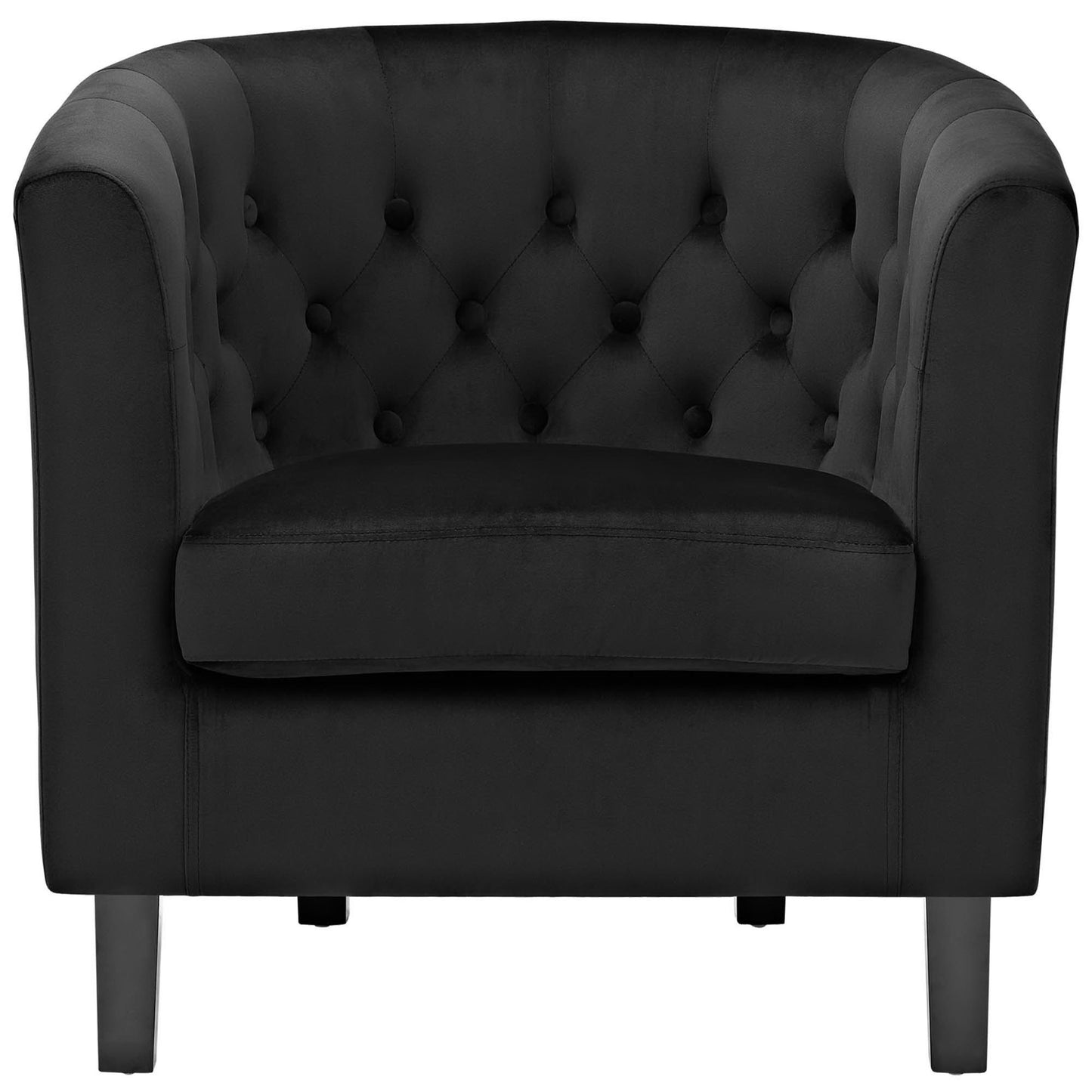 Hadley Performance Velvet Armchair in Black