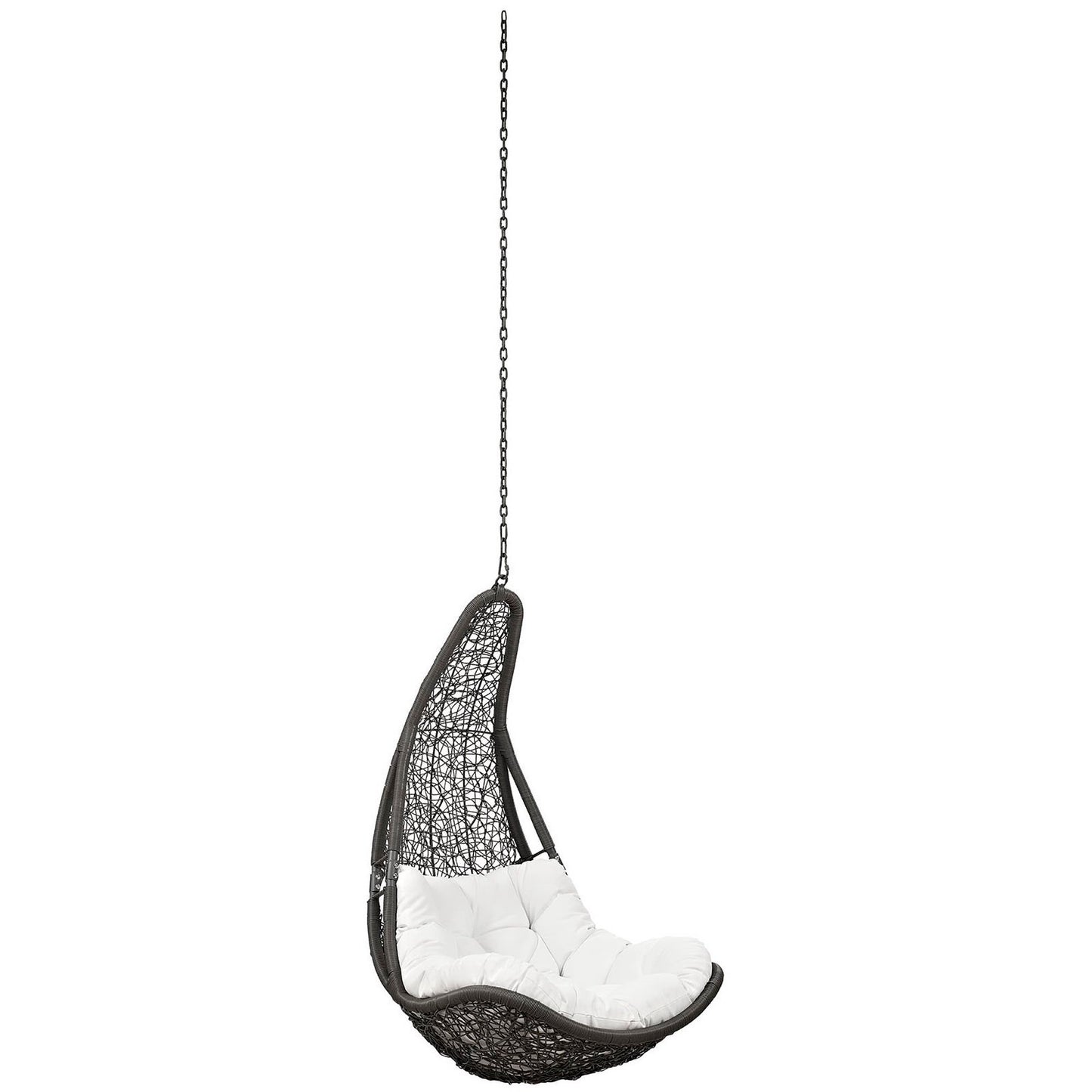 Mistral Outdoor Patio Swing Chair Without Stand in Gray White