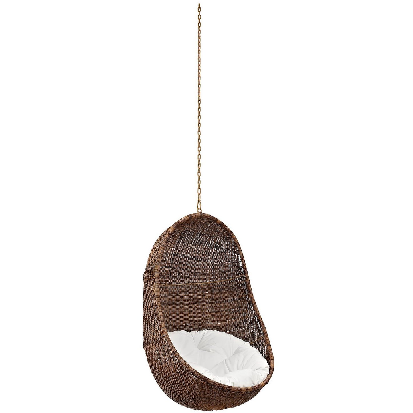 Foehn Outdoor Patio Swing Chair Without Stand in Coffee White