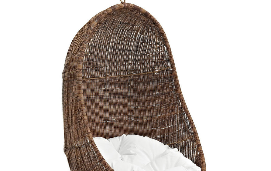 Foehn Outdoor Patio Swing Chair Without Stand in Coffee White