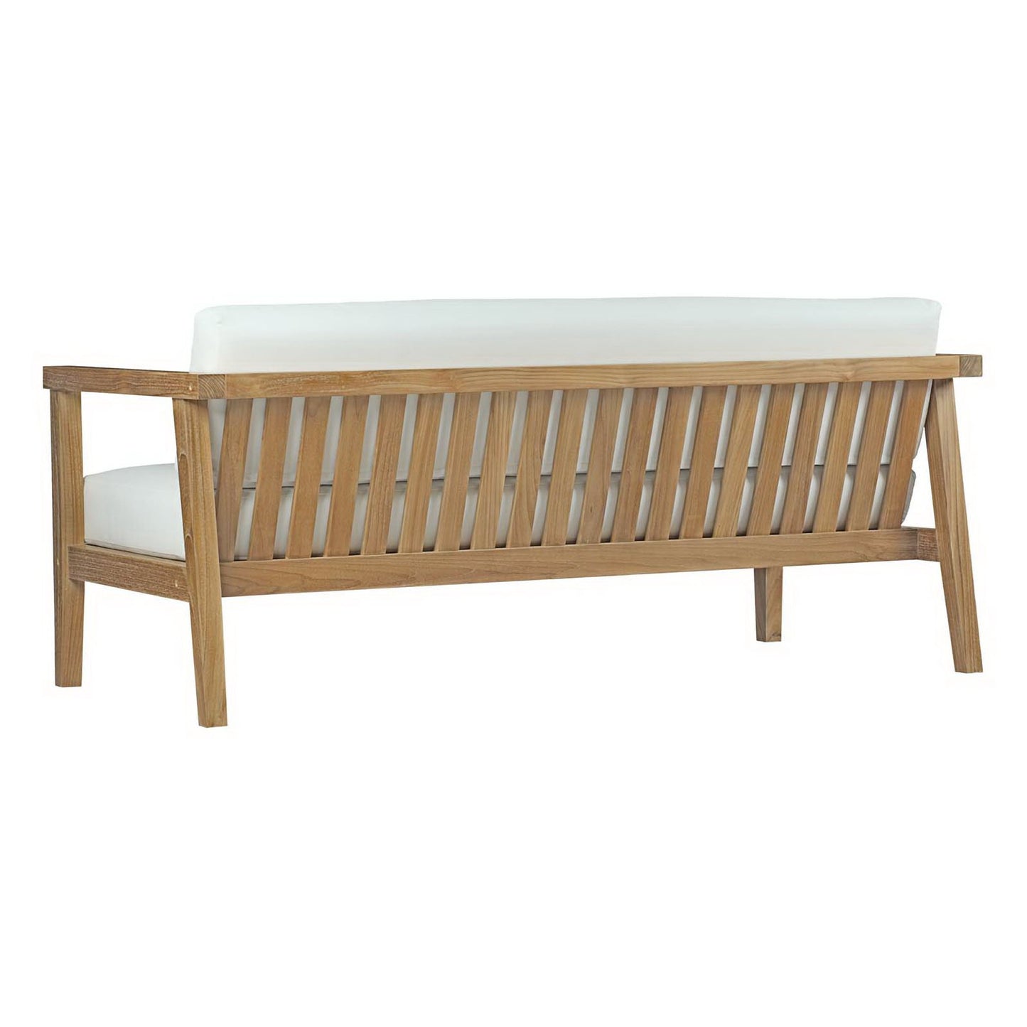 Fable Outdoor Patio Teak Sofa in Natural White