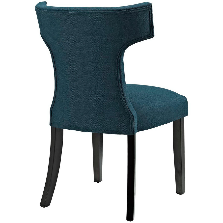 Spire Fabric Dining Side Chair Set of 2 in Azure