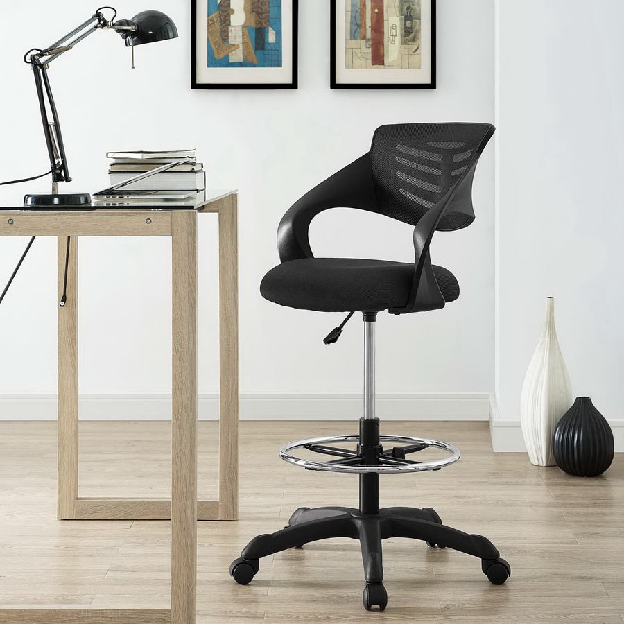 Christiansfeld Mesh Drafting Chair in Black