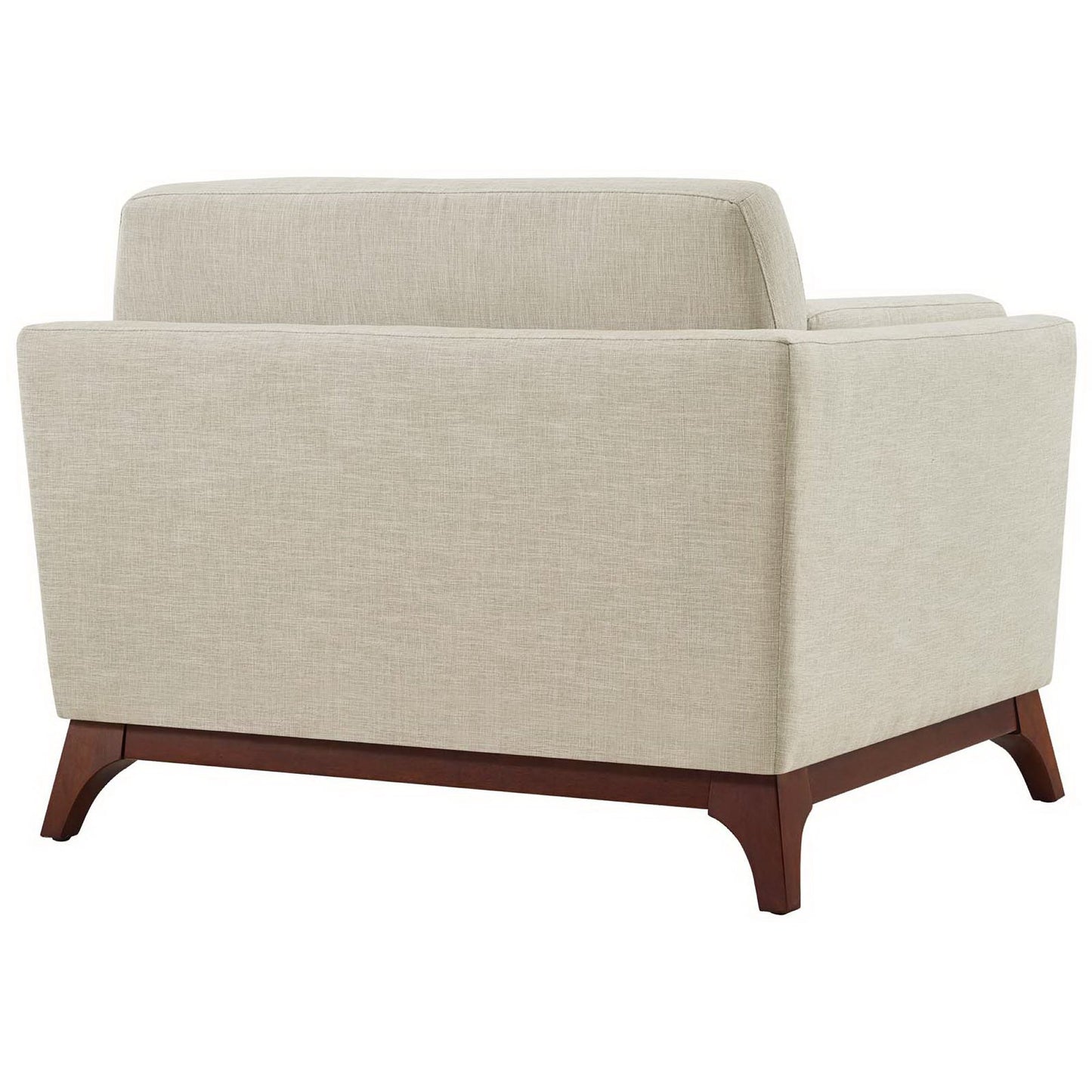 Nerys Upholstered Fabric Armchair in Beige