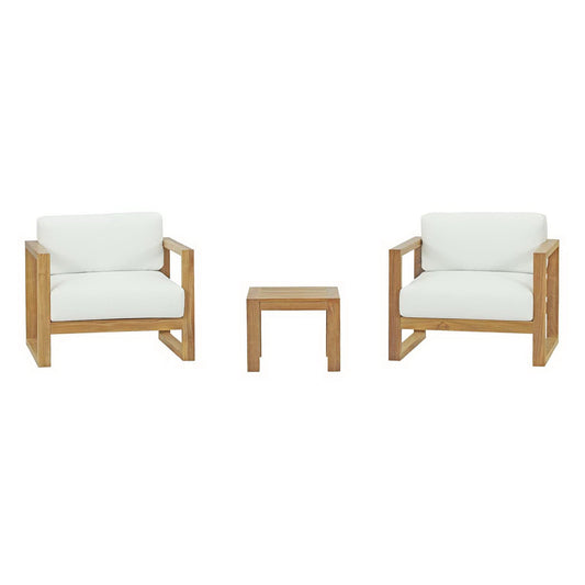 Upland 3 Piece Outdoor Patio Teak Set by Furniture For America