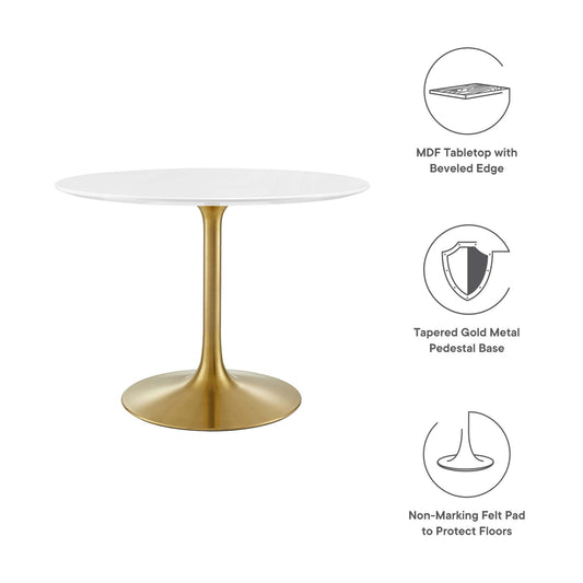 Lippa 40" Round Wood Dining Table by Furniture For America
