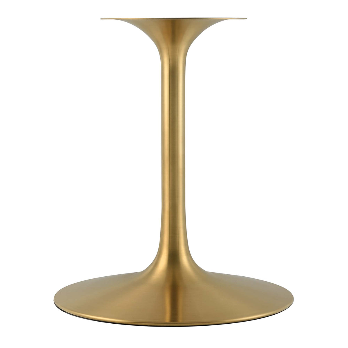 Lumen 54" Round Wood Dining Table in Gold White
