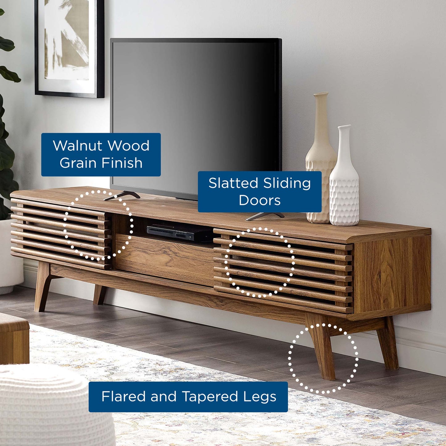 Vera 70" TV Stand in Walnut