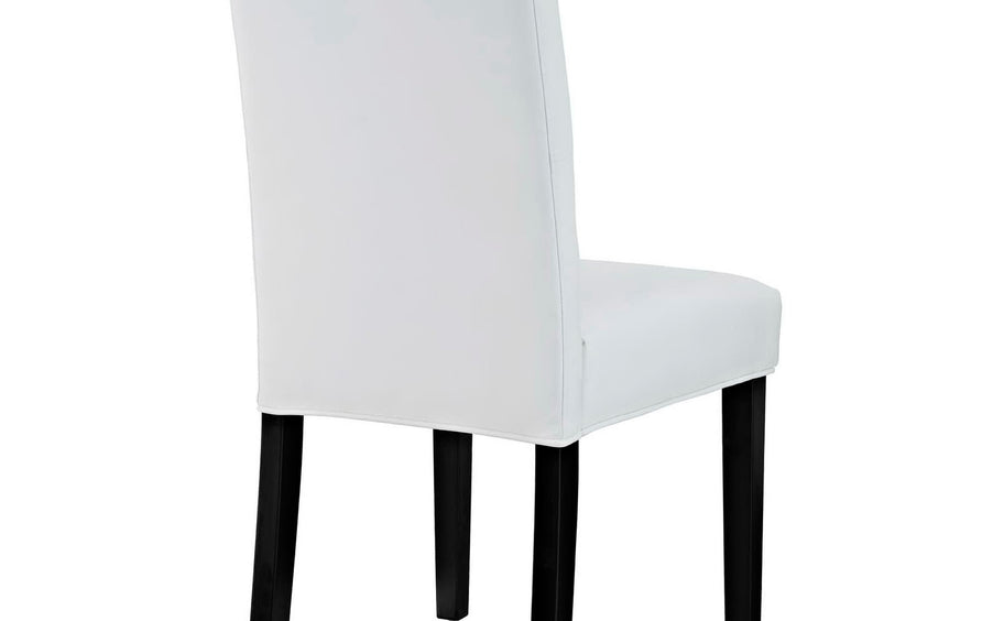 Heather Vinyl Dining Side Chair Set of 4 in White