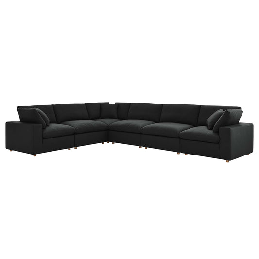 Commix 6 Piece Down Filled Overstuffed Sectional Sofa Set by Furniture for America