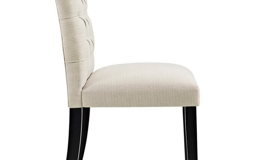 Column Fabric Dining Chair Set of 4 in Beige