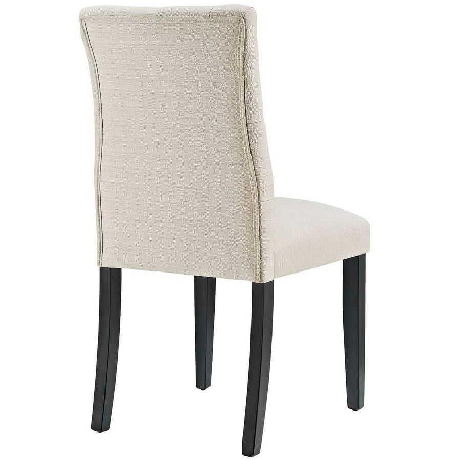 Column Fabric Dining Chair Set of 4 in Beige