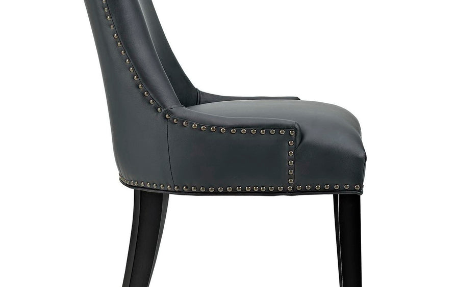 Vista Faux Leather Dining Chair Set of 4 in Black