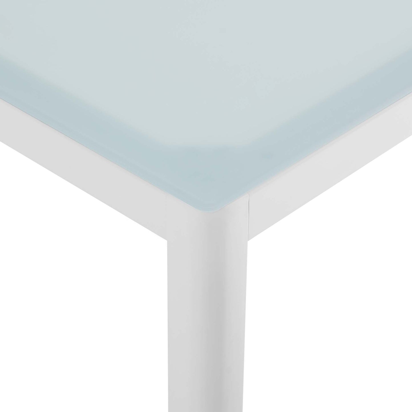 Studio 59" Outdoor Patio Aluminum Dining Table in White