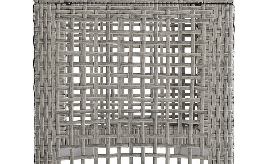Cinder 3 Piece Outdoor Patio Wicker Rattan Set in Gray Gray