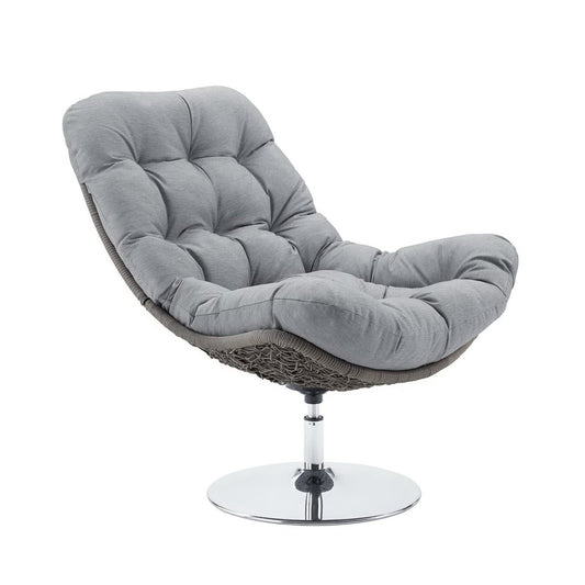 Brighton Wicker Rattan Outdoor Patio Swivel Lounge Chair by Furniture for America