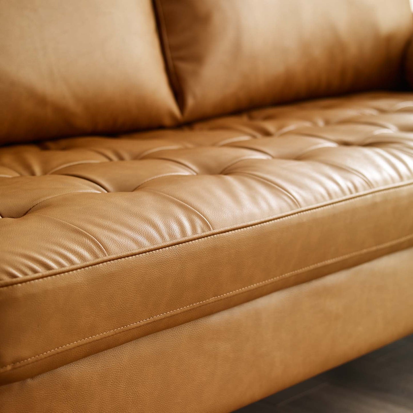 Valour Upholstered Faux Leather Sofa by Furniture for America