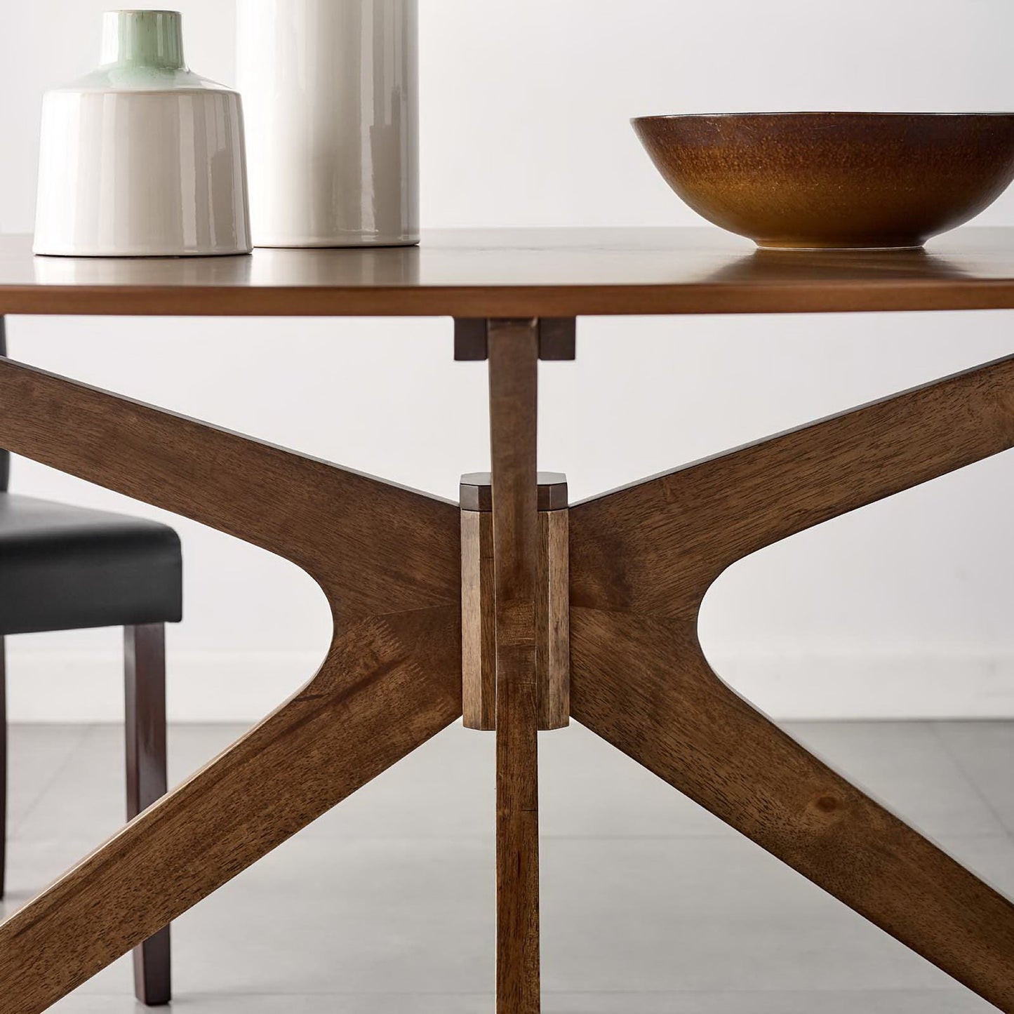 Vela 63" Oval Wood Dining Table in Walnut