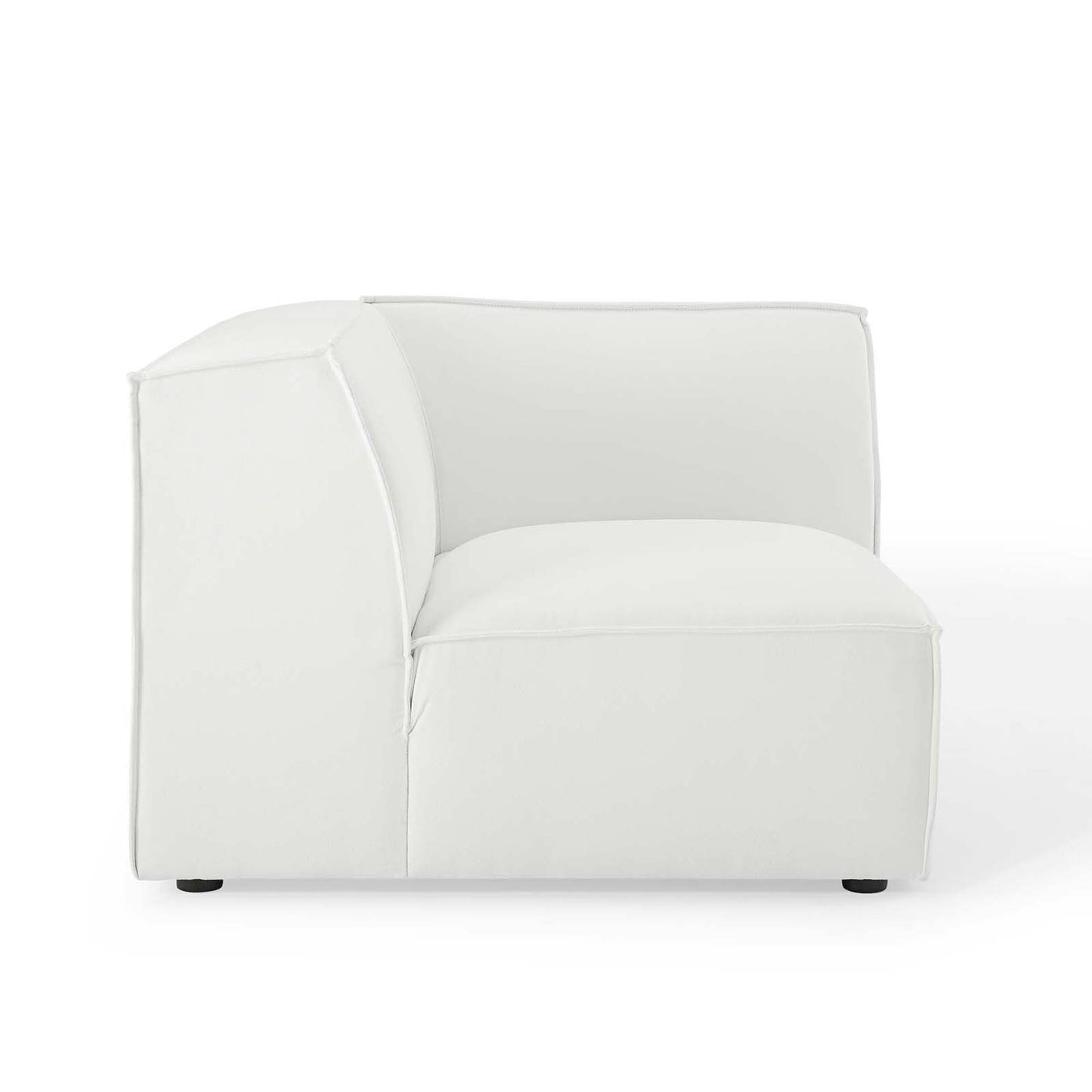 Atlas Sectional Sofa Corner Chair in White